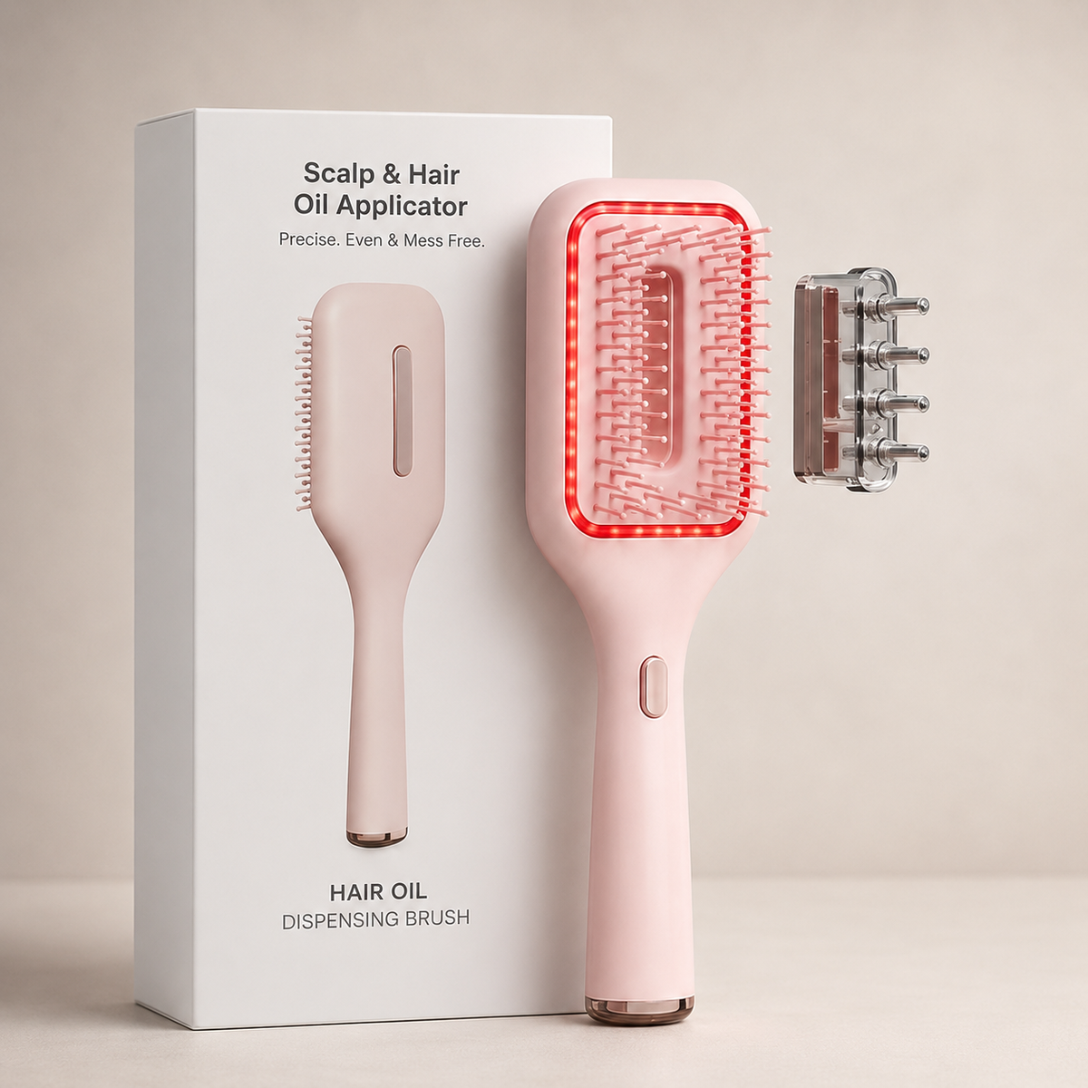 GlowScalp™ Red Light Hair Oil Massage Brush